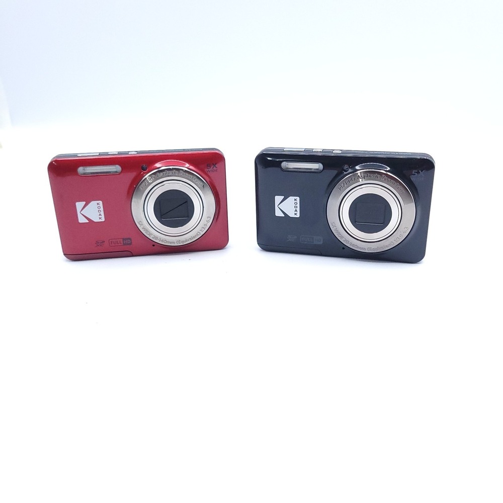 Lot of 2 Kodak PIXPRO FZ55 Digital Camera Red & Black READ DESCRIPTION FOR PARTS
